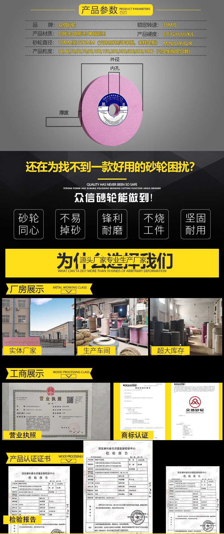 鉻剛玉砂輪 350磨45號剛淬火鋼鍍鉻模具鋼高速鋼合金鋼鍍鎳鈦合金(圖18)